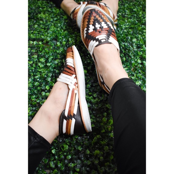 Brown Leather Huaraches - Picture 2 of 3